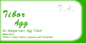 tibor agg business card